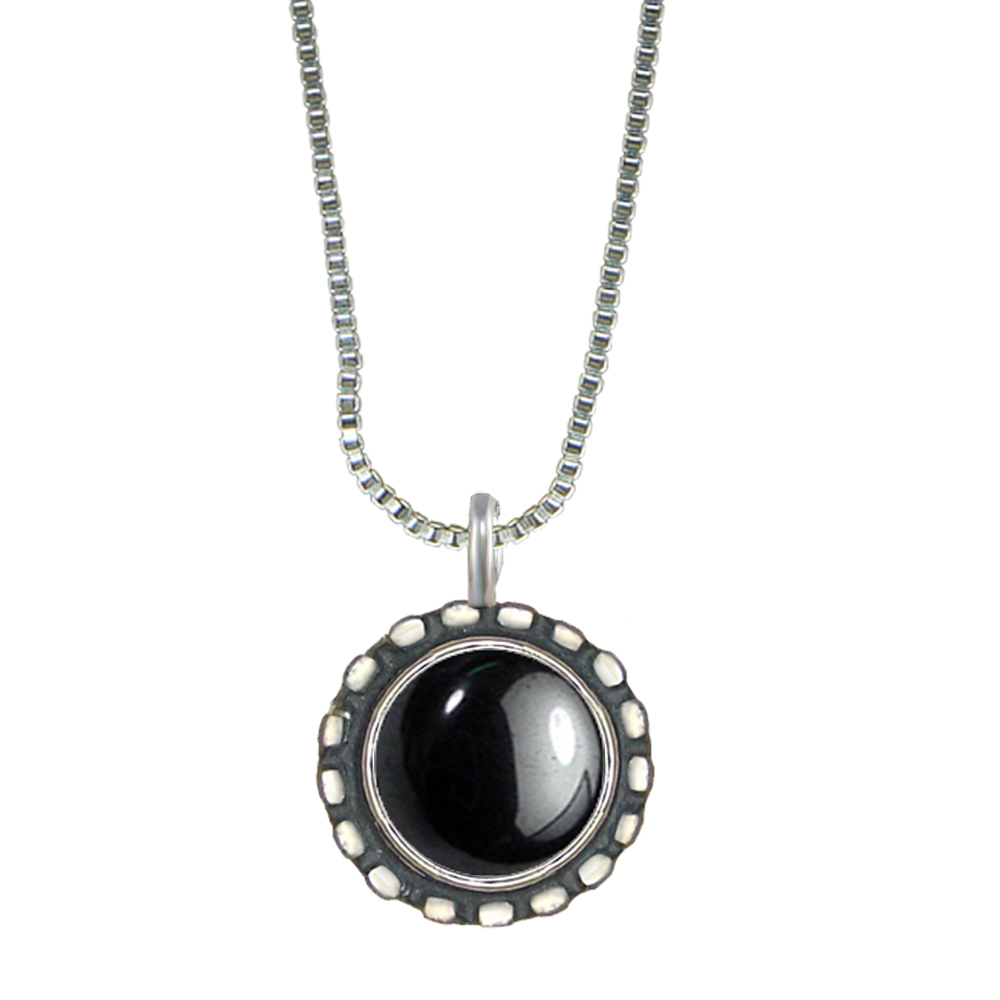 Sterling Silver Little Hematite Pendant Necklace